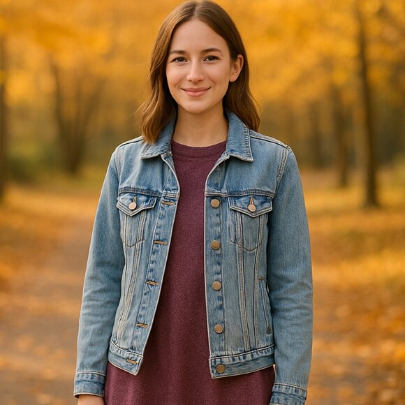 Old Navy Jackets & Blazers - Old Navy Light Wash Distressed Denim Jacket – Women’s XS